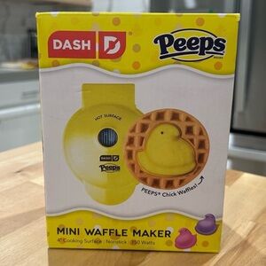 New! PEEPS x Dash Chick Mini Waffle Maker for Individual Waffles in Yellow